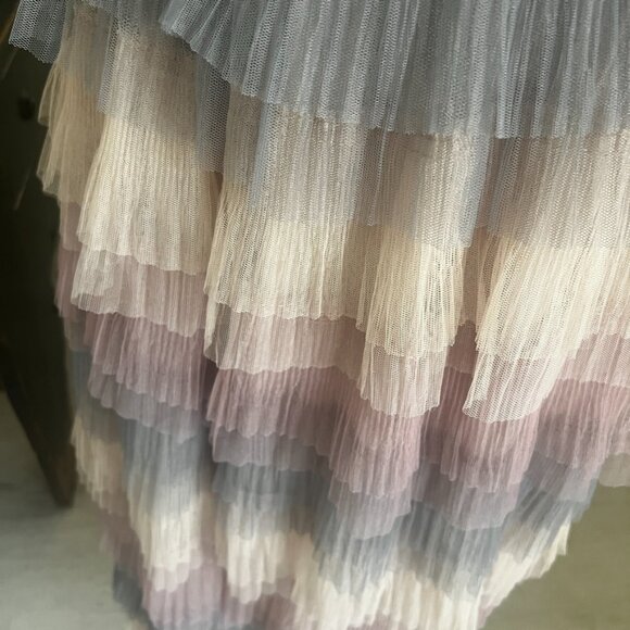 ALLISON New York: Multi Color / Multi Layer / Lined / midi length TULLE SKIRT - Picture 8 of 10